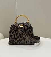 Colestore FenDi Peekaboo Iconic FF Logo Brown Bag 25x32cm - 1