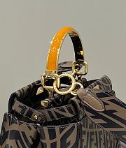 Colestore FenDi Peekaboo Iconic FF Logo Brown Bag 25x32cm - 5