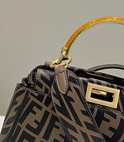 Colestore FenDi Peekaboo Iconic FF Logo Brown Bag 25x32cm - 4