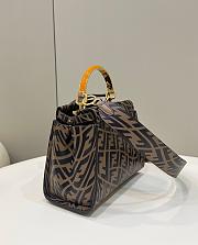 Colestore FenDi Peekaboo Iconic FF Logo Brown Bag 25x32cm - 3