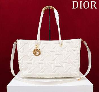 Colestore Dior Medium Toujours Tote Bag White 41 x 25.5 x 15 cm 