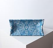 Colestore Dior Small Book Tote Celestial Blue and White D-Butterfly Paisley Embroidery 26.5 x21 x14 cm - 6