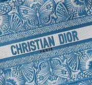 Colestore Dior Small Book Tote Celestial Blue and White D-Butterfly Paisley Embroidery 26.5 x21 x14 cm - 2