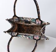 Colestore Dior Small Book Tote Celestial D-Butterfly Paisley Embroidery 26.5 x21 x14 cm - 6