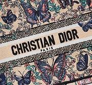 Colestore Dior Small Book Tote Celestial D-Butterfly Paisley Embroidery 26.5 x21 x14 cm - 2