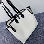 Colestore Burberry Soft Belt Neutral Canvas Bag with Black Leather Medium 35x15x31cm - 5