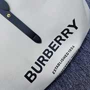 Colestore Burberry Soft Belt Neutral Canvas Bag with Black Leather Medium 35x15x31cm - 3