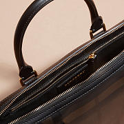 Colestore Burberry Slim Barrow London Check Leather-Trim Briefcase 37x27x5.5cm - 3