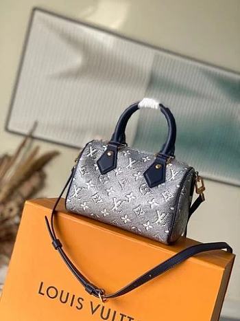 Colestore Louis Vuitton Speedy 20 Bandoulière Monogram Blue 20.5x13.5x12