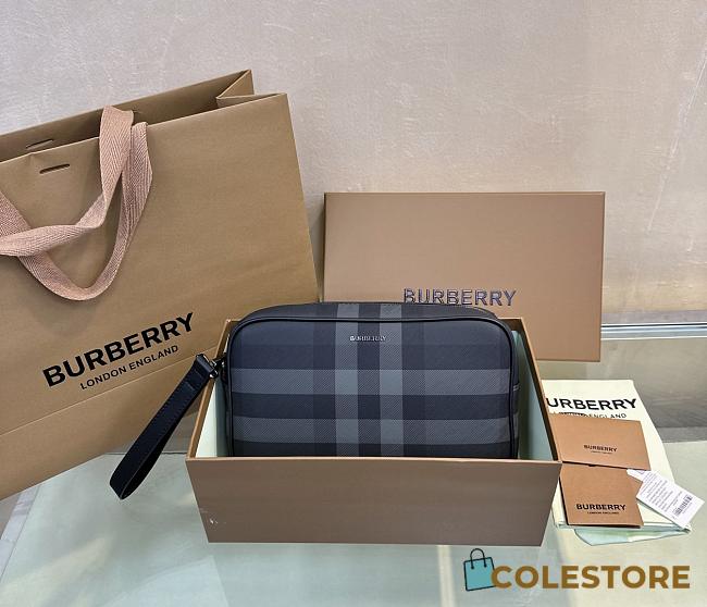 Colestore Burberry Travel Pouch 'Charcoal' 26 × 6 x 16cm - 1
