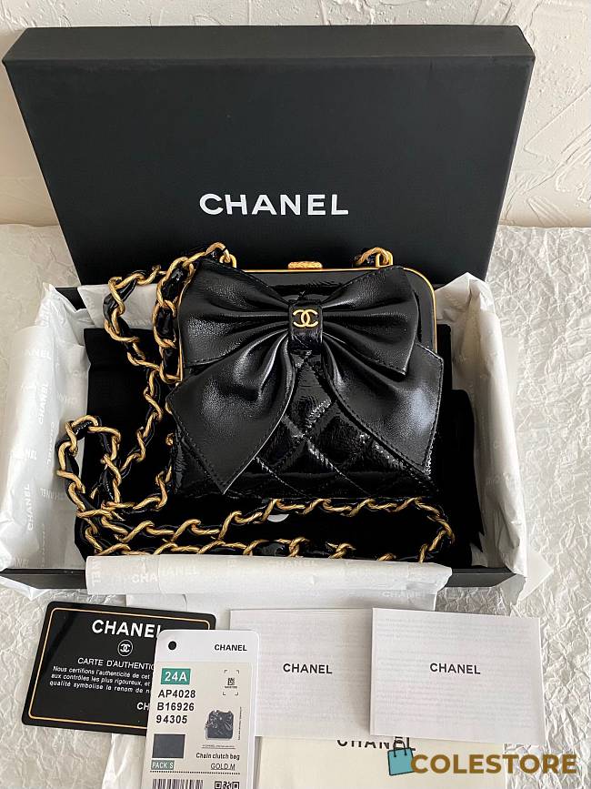 Colestore Chanel 24A Bowknot Mini Clutch Bag 13x3x11cm - 1