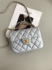 Colestore Chanel 24P Mini Square Pearl Flap Bag 20x7x14cm - 4