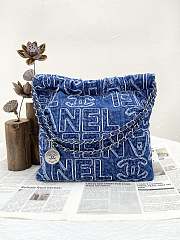 Colestore Chanel 24A Patchwork Shoulder Bag Blue 37x31x7cm - 2