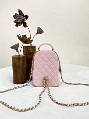Colestore Chanel Cristal Pink Laque Backpack 12x7x18cm - 5