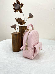Colestore Chanel Cristal Pink Laque Backpack 12x7x18cm - 3