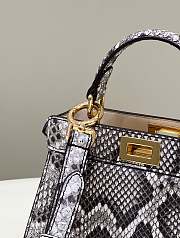 Colestore Fendi Peekaboo ISeeU Petite Precious skin Black 21x16x11cm - 3