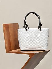Colestore Chanel Cambon Tote Bag White 30x25cm - 6