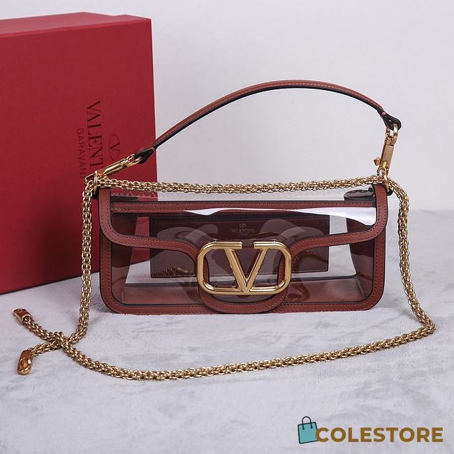 Colestore Valentino Garavani Loco Shoulder Bag Brown 27x13x6cm - 1