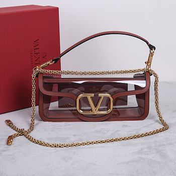 Colestore Valentino Garavani Loco Shoulder Bag Brown 27x13x6cm