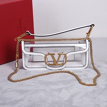 Colestore Valentino Garavani Loco Shoulder Bag White 27x13x6cm