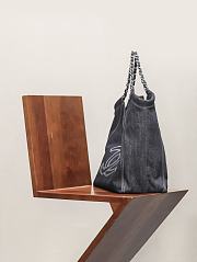 Colestore Chanel Denim Coco Cabas Tote Bag 44x28x18cm - 4
