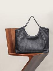 Colestore Chanel Denim Coco Cabas Tote Bag 44x28x18cm - 6
