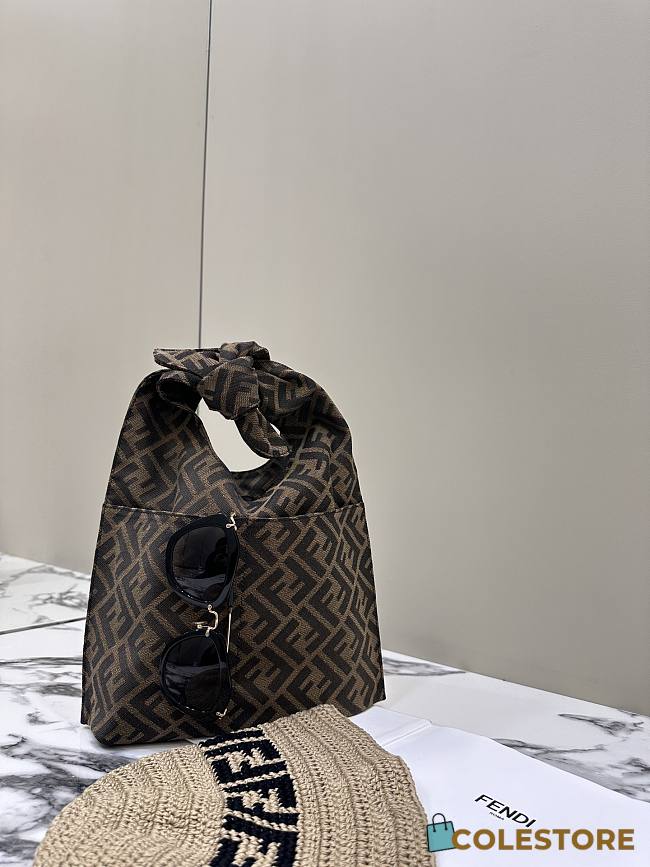 Colestore Fendi Mini Shopper Fabric Brown 29x22x1cm - 1