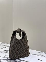 Colestore Fendi Mini Shopper Fabric Brown 29x22x1cm - 3
