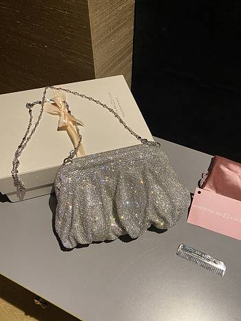 Colestore Benedetta Bruzziches Embellished Ruched Clutch Bag 20x15x5cm