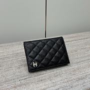Colestore Chanel Wallet Caviar Leather Black 14.5×10.5×2cm - 2