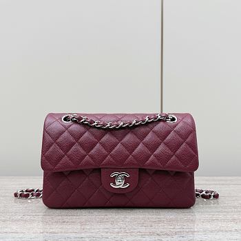 Colestore Chanel CF Classic Flap bag Sliver Hardware 20x13x7cm