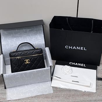 Colestore Chanel 25p lp Vanity Bag Black 19.5x5x17cm