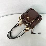 Colestore Prada Dangle Top Handle Mini Bag Brown 14x14.5x13cm - 3