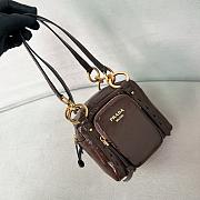 Colestore Prada Dangle Top Handle Mini Bag Brown 14x14.5x13cm - 4