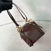 Colestore Prada Dangle Top Handle Mini Bag Brown 14x14.5x13cm - 6