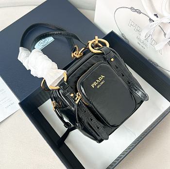 Colestore Prada Dangle Top Handle Mini Bag Black 14x14.5x13cm
