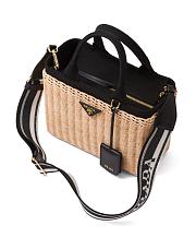 Colestore Prada Basket Bag Wicker with Canapa Small 26x18x11.5cm - 6