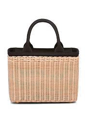Colestore Prada Basket Bag Wicker with Canapa Small 26x18x11.5cm - 5