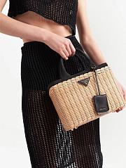 Colestore Prada Basket Bag Wicker with Canapa Small 26x18x11.5cm - 3