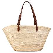 Colestore Prada Brown Large Palmitto Vitello Basket Tote Beige 25x25x18cm - 3