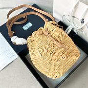 Colestore Prada Crochet and Leather Mini-Bucket Bag 20x17x12cm - 2