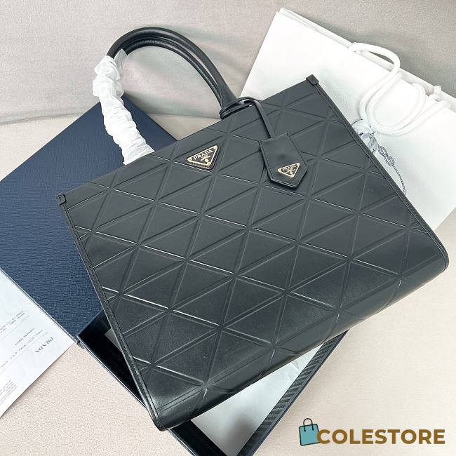 Colestore Prada Symbole Large Leather Bag Black 35x27.5x11.5cm - 1