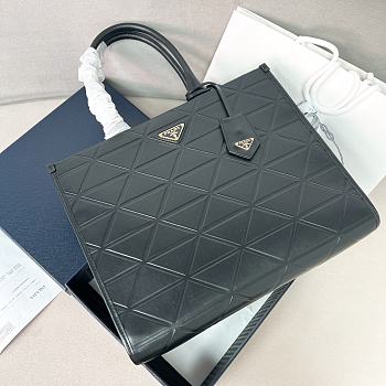 Colestore Prada Symbole Large Leather Bag Black 35x27.5x11.5cm
