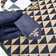 Colestore Prada Symbole Embroidered Fabric Tote Bag Black/Beige 39x31x11cm - 3