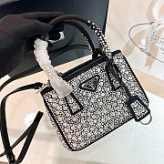 Colestore Prada Galleria Satin Mini-bag With Crystals 20x14.5x9.5cm - 4