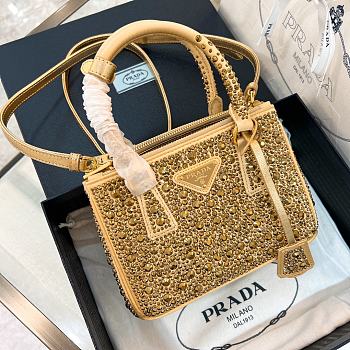 Colestore Prada Gold Mini Crystal Galleria 20x14.5x9.5cm