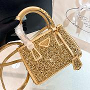 Colestore Prada Gold Mini Crystal Galleria 20x14.5x9.5cm - 5