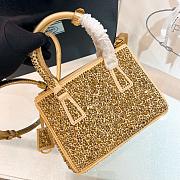 Colestore Prada Gold Mini Crystal Galleria 20x14.5x9.5cm - 3