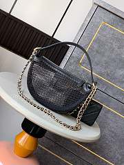Colestore Chanel Clutch with chain - Mesh, shiny lambskin & Gold-Tone Metal Black 15x22x6cm - 3