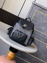 Colestore Chanel Backpack Mesh, Shiny Lambskin & Gold-Tone Metal Black 25x23x13cm - 1